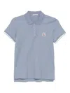 Moncler Knitted Polo Shirt In Gray