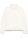Moncler Knitted Puffer Jacket In Neutrals