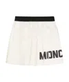 Moncler Logo Print Pleated Mini Skirt In White