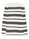 Moncler Classic Striped Maglie Sweater With Round Neckline In White