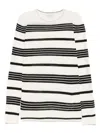 Moncler Classic Striped Maglie Sweater With Round Neckline In White