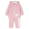 Moncler Knitted Tracksuit Set In Pink