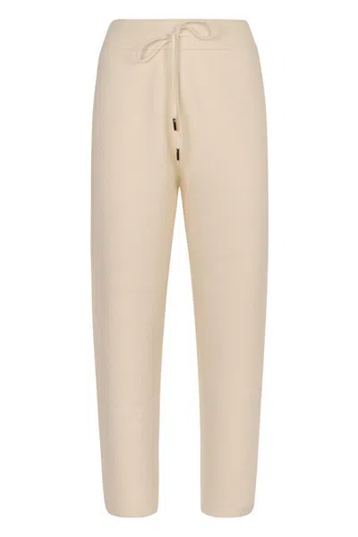 Moncler Knitted Trousers In Neutral