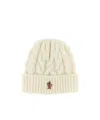 Moncler Grenoble Braided Wool Beanie In Neutral