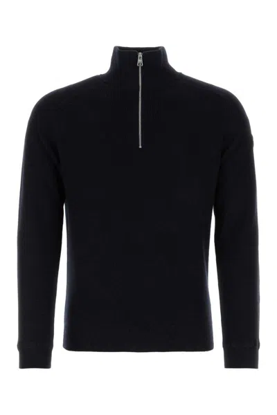 Moncler Mid-zip Blue Pullover