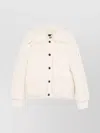 Moncler Knitwear Cardigan With High Collar And Pockets In Neutral