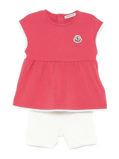 Moncler Kids' Knitwear Clothing Ensemble Set In Red