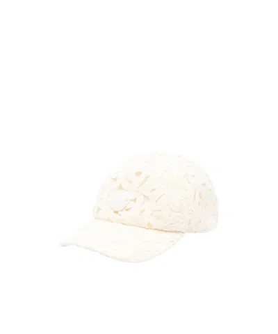Moncler Knotted Baseball Cap In White
