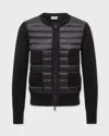 Moncler Kofta Padded Wool Zip-up Från In Black