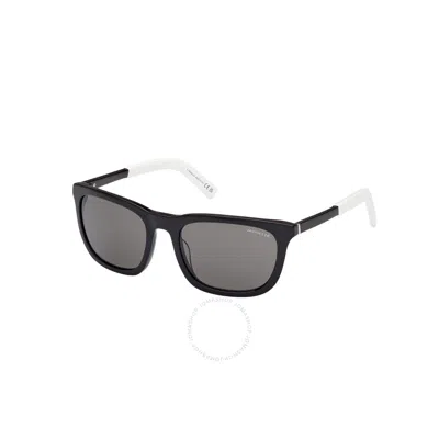 Moncler Kolligan Smoke Rectangular Unisex Sunglasses Ml0290 01a 57 In Black