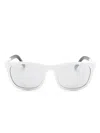 Moncler Kolligian Rectangle-frame Sunglasses In Black