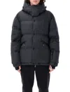 Moncler Padded Jacket With High Collar And Zippered Pockets In Antracite