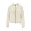 Moncler L And Cashmere Full-zip Hoodie In Neutral