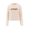 Moncler L And Cashmere Sweater With Logo In Pink
