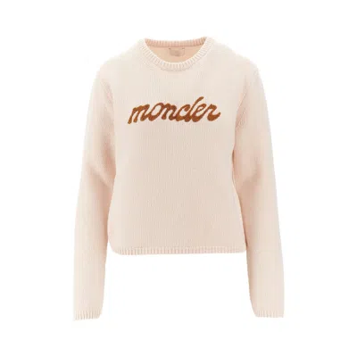 MONCLER L AND CASHMERE SWEATER WITH LOGO