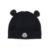Moncler L Ears Beanie Hat Kids In Blue