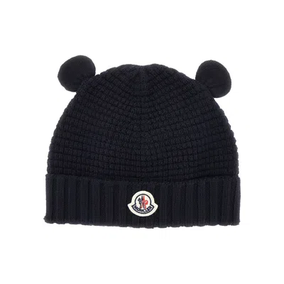 Moncler L Ears Beanie Hat Kids In Blue