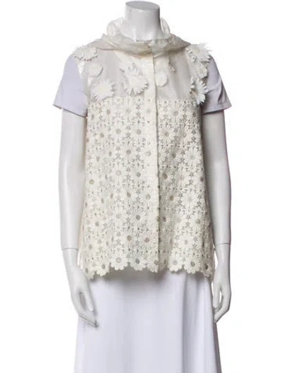 Pre-owned Moncler Lace Pattern Vest In Multi