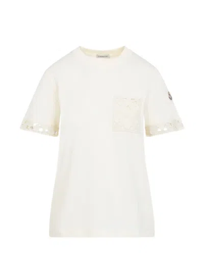 Moncler Lace Pocket T-shirt In Multi