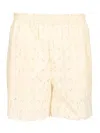 Moncler Lace Shorts Trousers White In Neutral