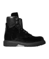 Moncler Lace-up Ankle Boots In Black