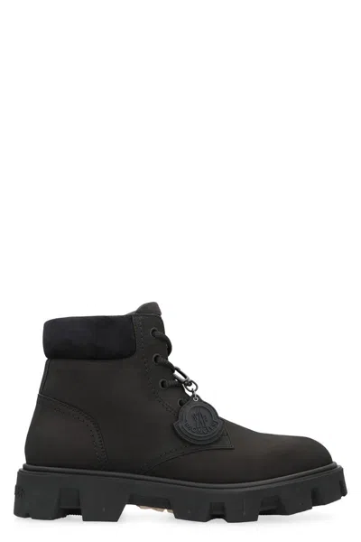 MONCLER MONCLER LACE-UP BOOTS IN SUEDE LEATHER PEAK CITY