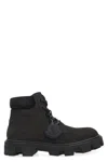 Moncler Lace-up Boots Peak City In Leather In Multi