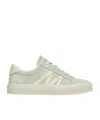 Moncler Sneakers Monaco2 En Daim Et Nubuck In Green