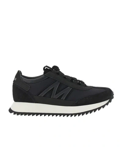 Moncler Pacey2 Suede And Nubuck Low-top Sneakers In Neutral