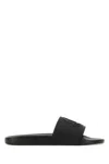 Moncler Basile Logo Rubber Slides In Black