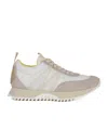 Moncler Pacey Sneakers Leather M-shaped Detail In Multi