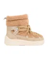Moncler Insolux Suede And Faux Fur Snow Boots In Camel