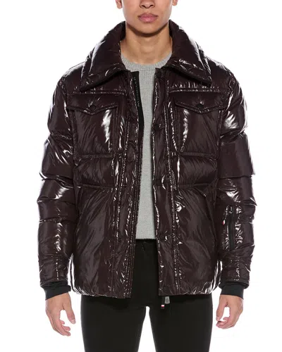 Moncler Lacquer Down Jacket In Brown