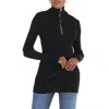 Moncler Ladies Black Ciclista Tricot Cotton Blend Turtleneck Jumper In Black