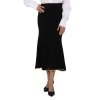 Moncler Ladies Black Gonna Tricot Knitted Cotton Skirt In Black