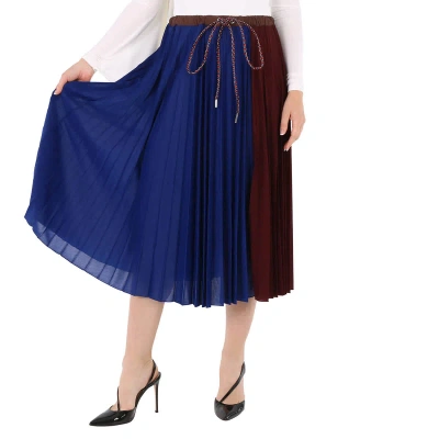 Pre-owned Moncler Ladies Blue 1952 Skirt In Polyester
