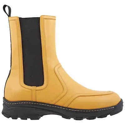Pre-owned Moncler Ladies Joey Ankle Boots, Brand Size 43 In Yellow