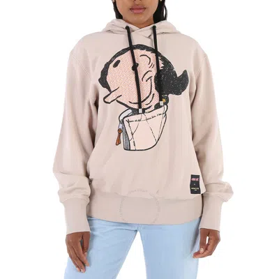 Moncler Ladies Medium Beige Olivia Oyl Graphic Print Hoodie