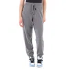 MONCLER MONCLER LADIES MEDIUM GREY WOOL AND CASHMERE KNITTED TRACK PANTS