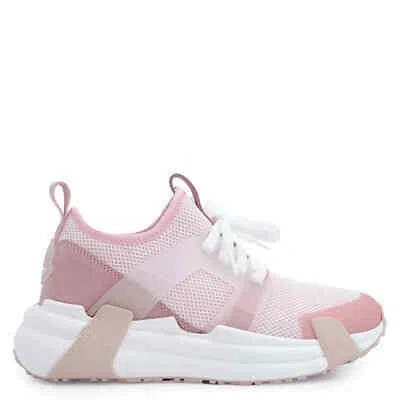 Pre-owned Moncler Ladies Open Pink Lunarove Sneakers