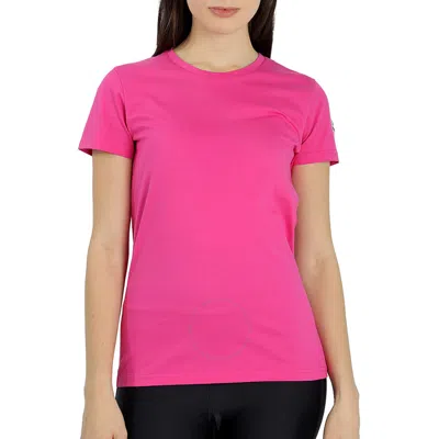 Moncler Ladies Pastel Pink Logo Patch Short-sleeve T-shirt