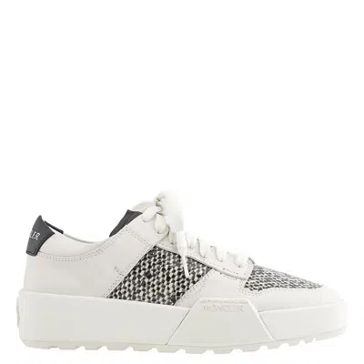 Moncler Ladies Promyx Iii Supple Leather Sneakers In White