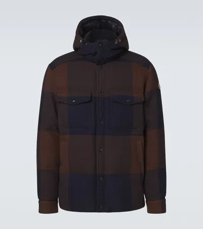 Moncler Ladurns Virgin Wool Down Shirt Jacket In Multi