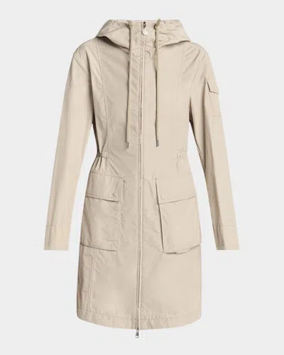 Moncler Laerte Long Hooded Parka In Multi