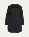 Moncler Laerte Long Hooded Parka In Black