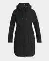 Moncler Laerte Long Hooded Parka In Black