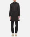Moncler Laerte Long Parka Jacket In Black