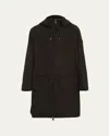 Moncler Laerte Long Parka Jacket In Beige