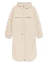 Moncler Laerte Parka Coat In Neutral