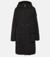 Moncler Laerte Long Parka Jacket In Beige